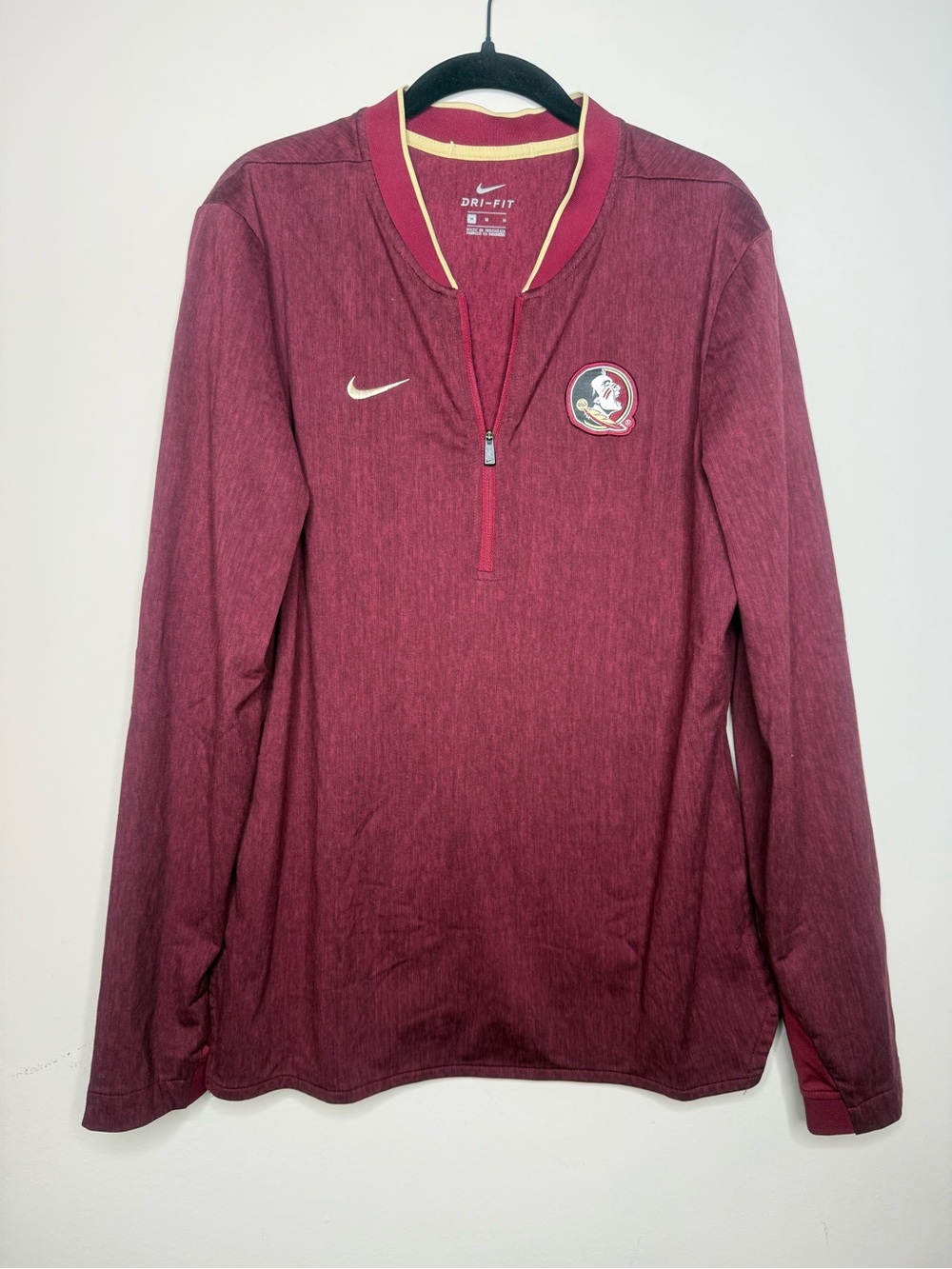 Nike Maroon Quarter-Zip Dri-FIT Florida State Pullover